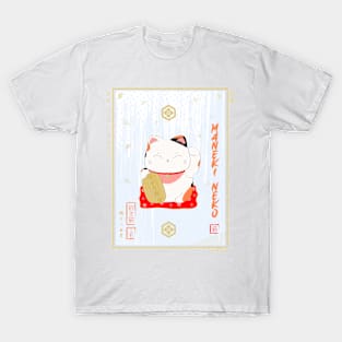 Maneki Neko Ukiyo-e T-Shirt